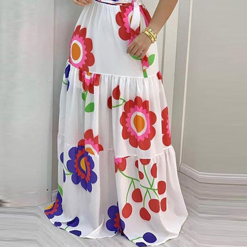 Women's Summer Crop Top and High-waisted Skirt Fashion Casual Set