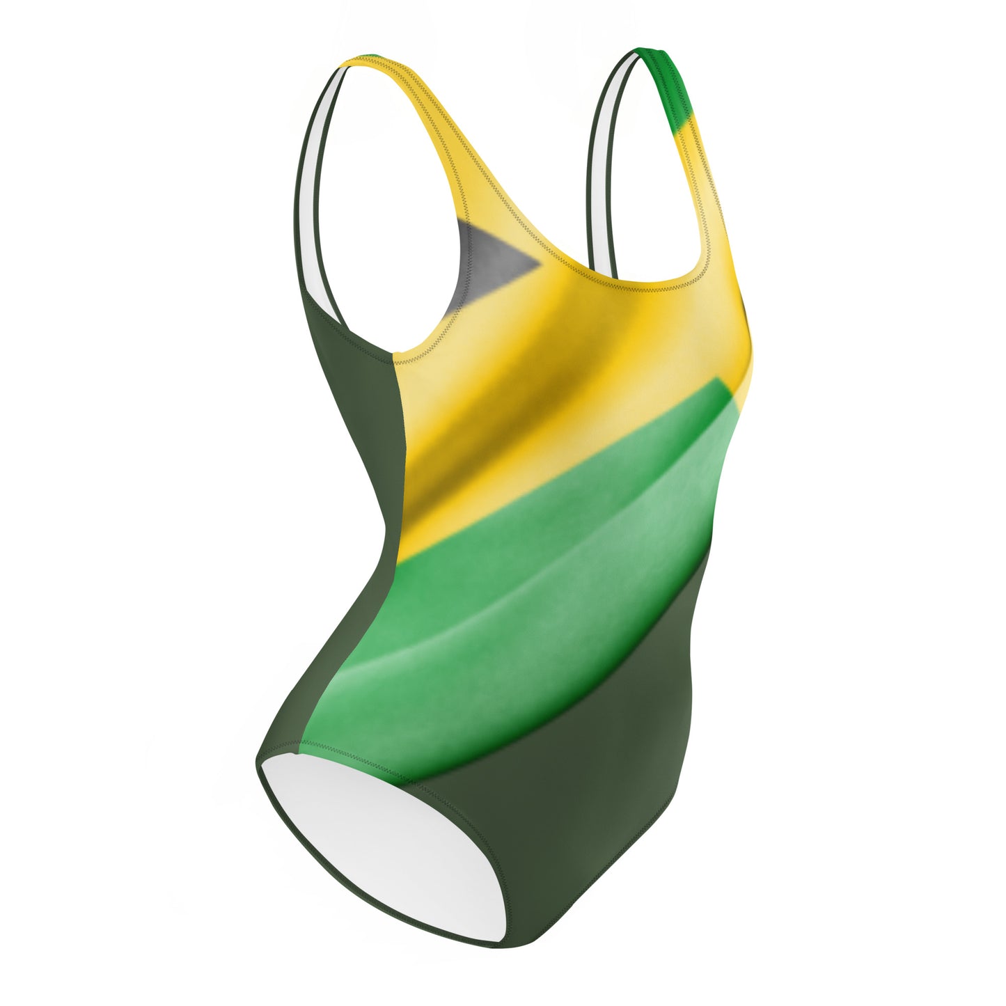 Green Jamaican Women One-Piece Swimsuit