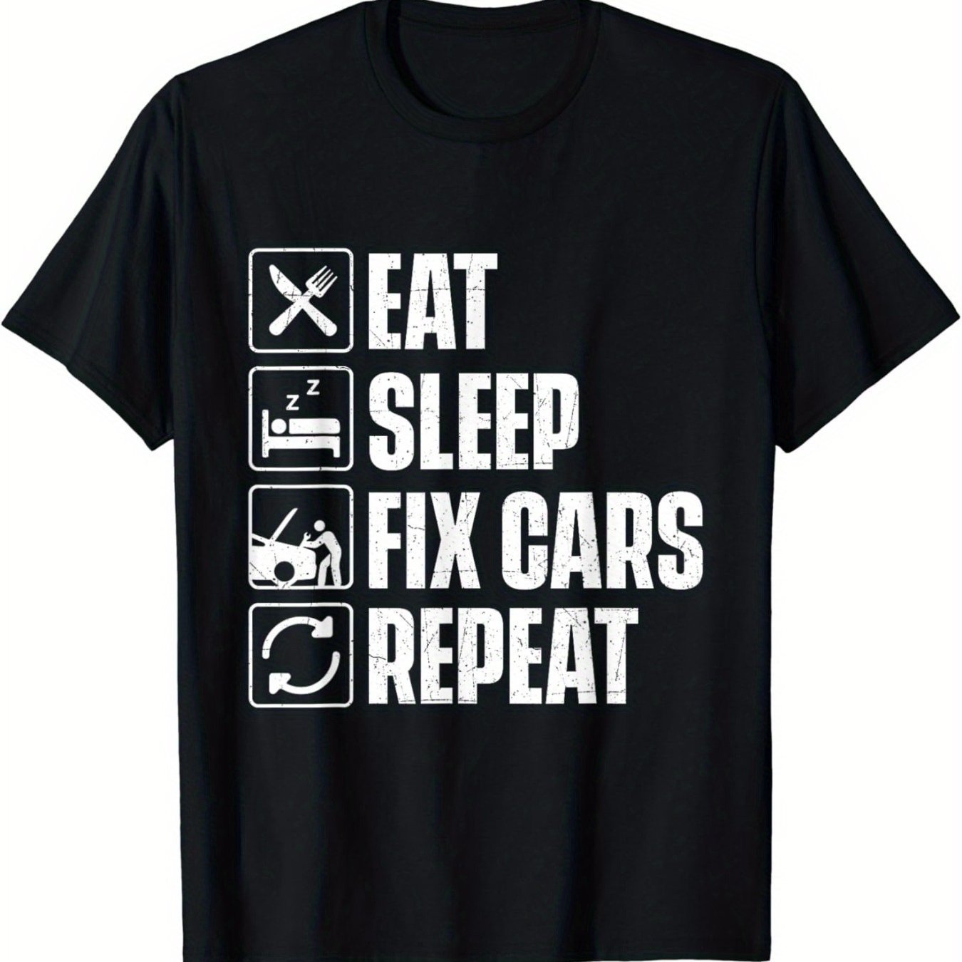 Eating, Sleeping, Repairing Cars, Repeating The Cycle - Car Enthusiast And Mechanic T-shirt