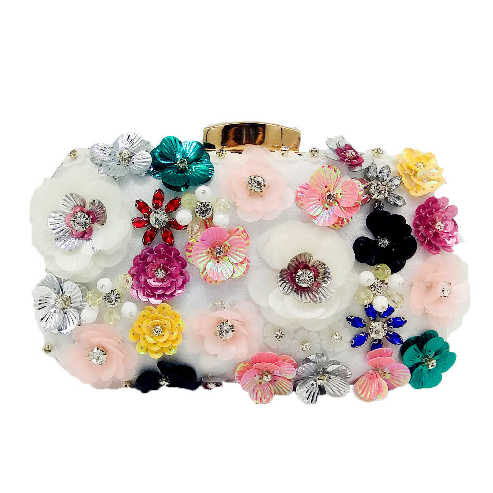 Flower Beaded Clutch