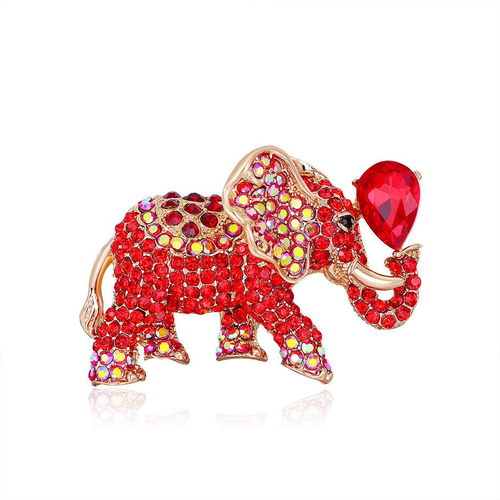 Full Diamond Acrylic Elephant Brooch