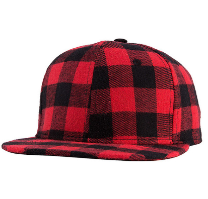 Red Black Plaid Unisex Baseball  Hat