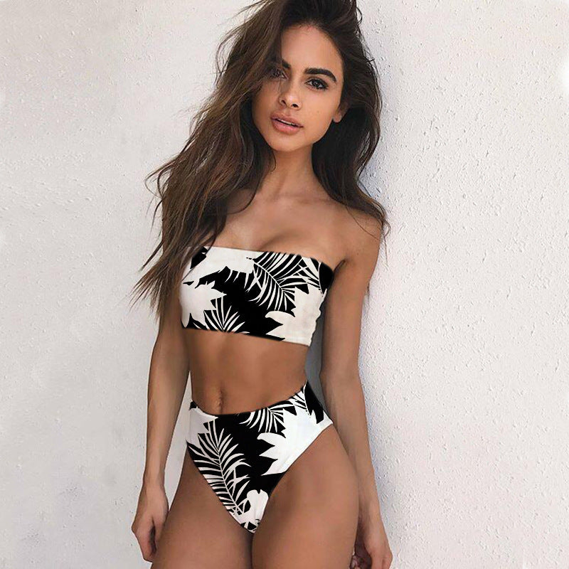 2 Pieces Brazilian Leopard Padded Bathing Suit