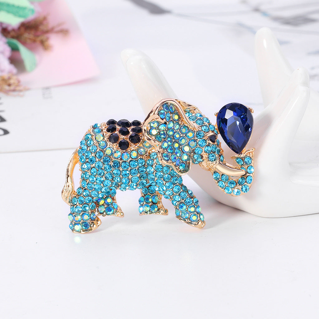 Full Diamond Acrylic Elephant Brooch