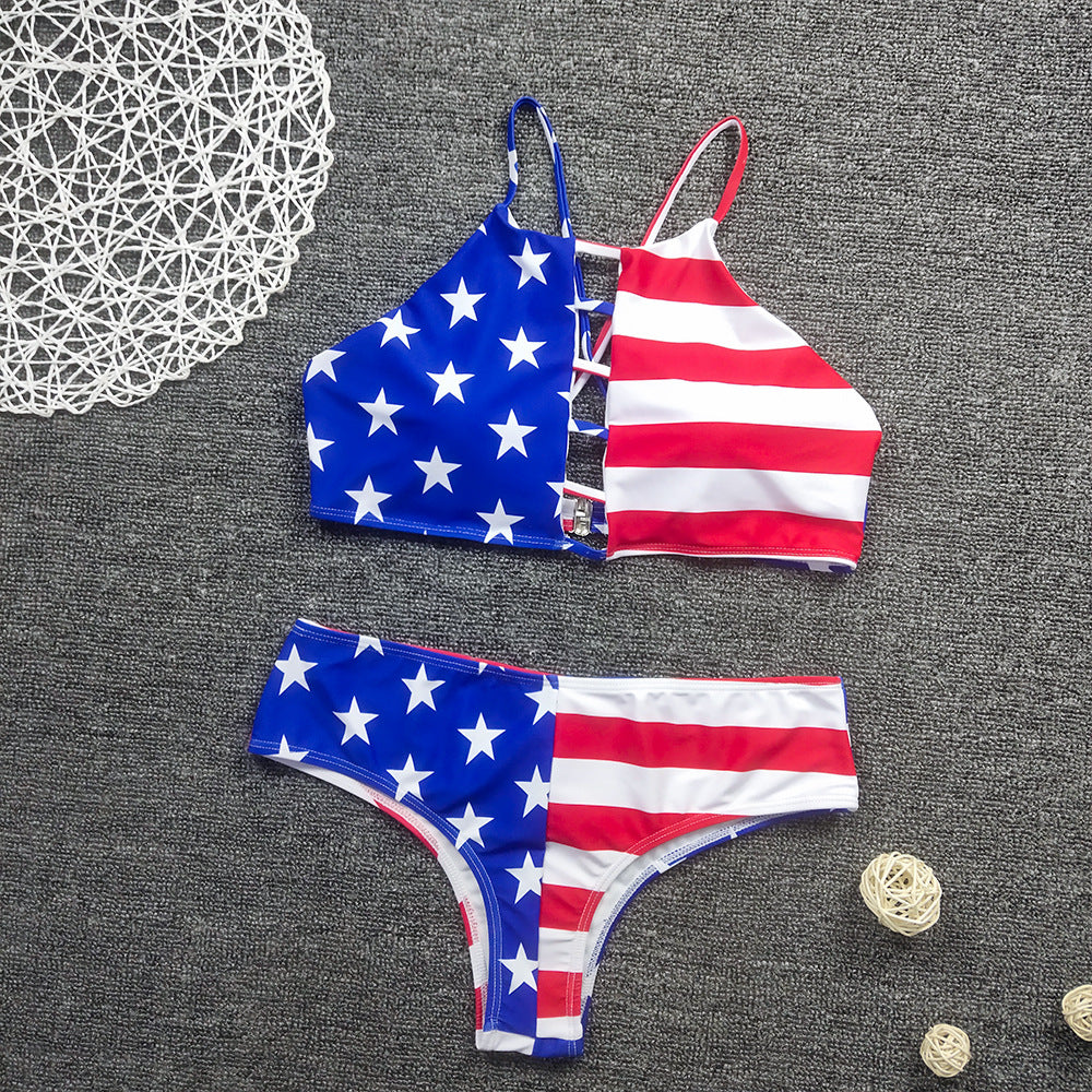 Star Flag Women Bikini