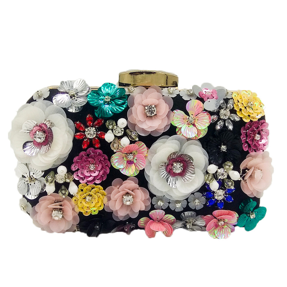 Flower Beaded Clutch