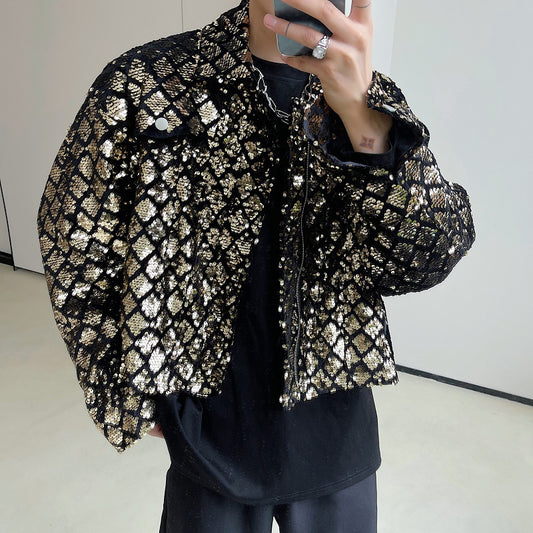 Men's Gold Glitter Jacket