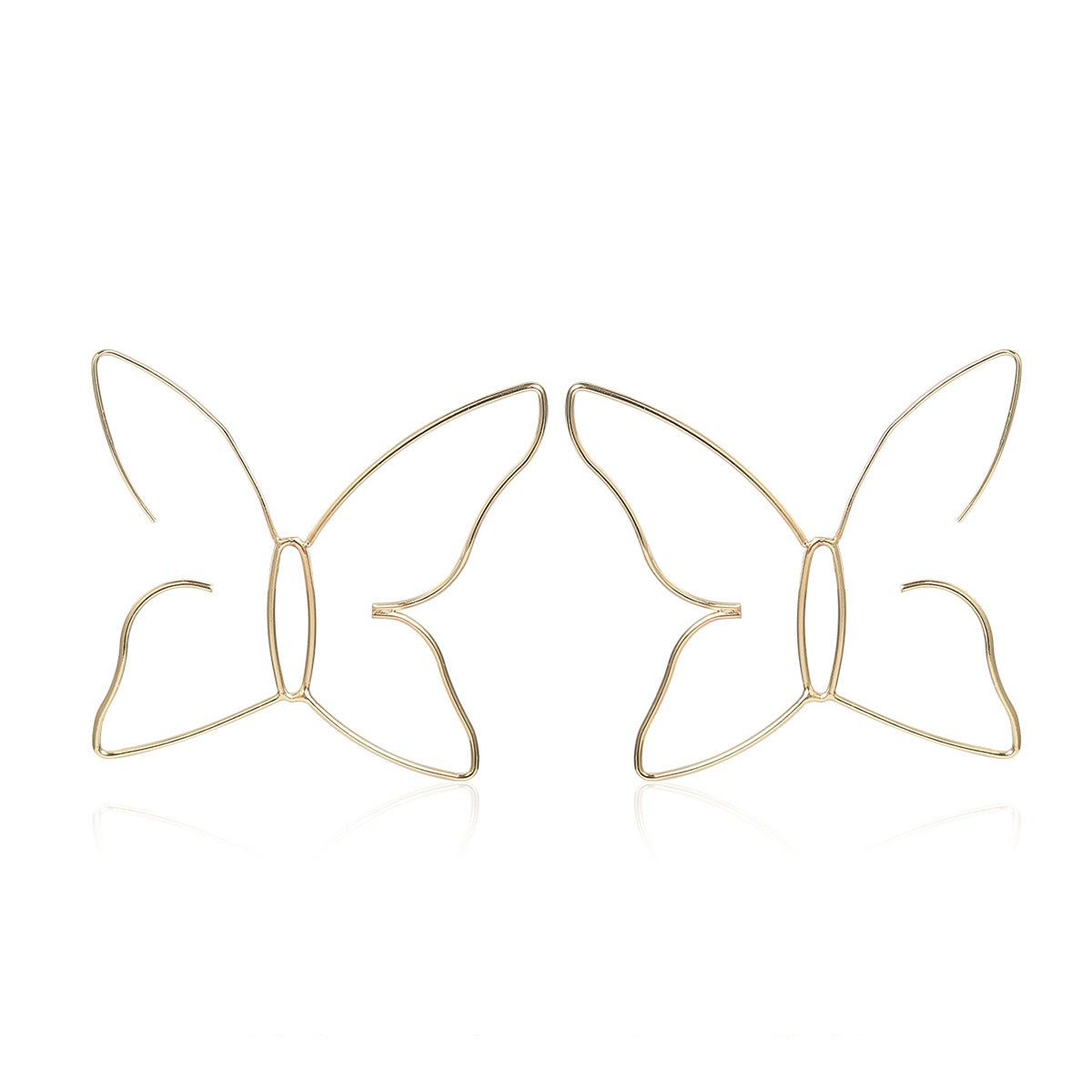 Stylish Butterfly Earrings Women Cross-border Fashion Copper Earrings