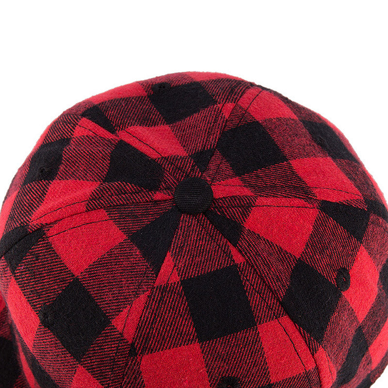 Red Black Plaid Unisex Baseball  Hat