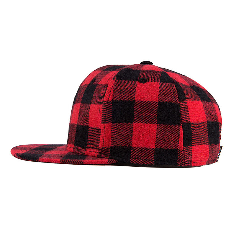 Red Black Plaid Unisex Baseball  Hat