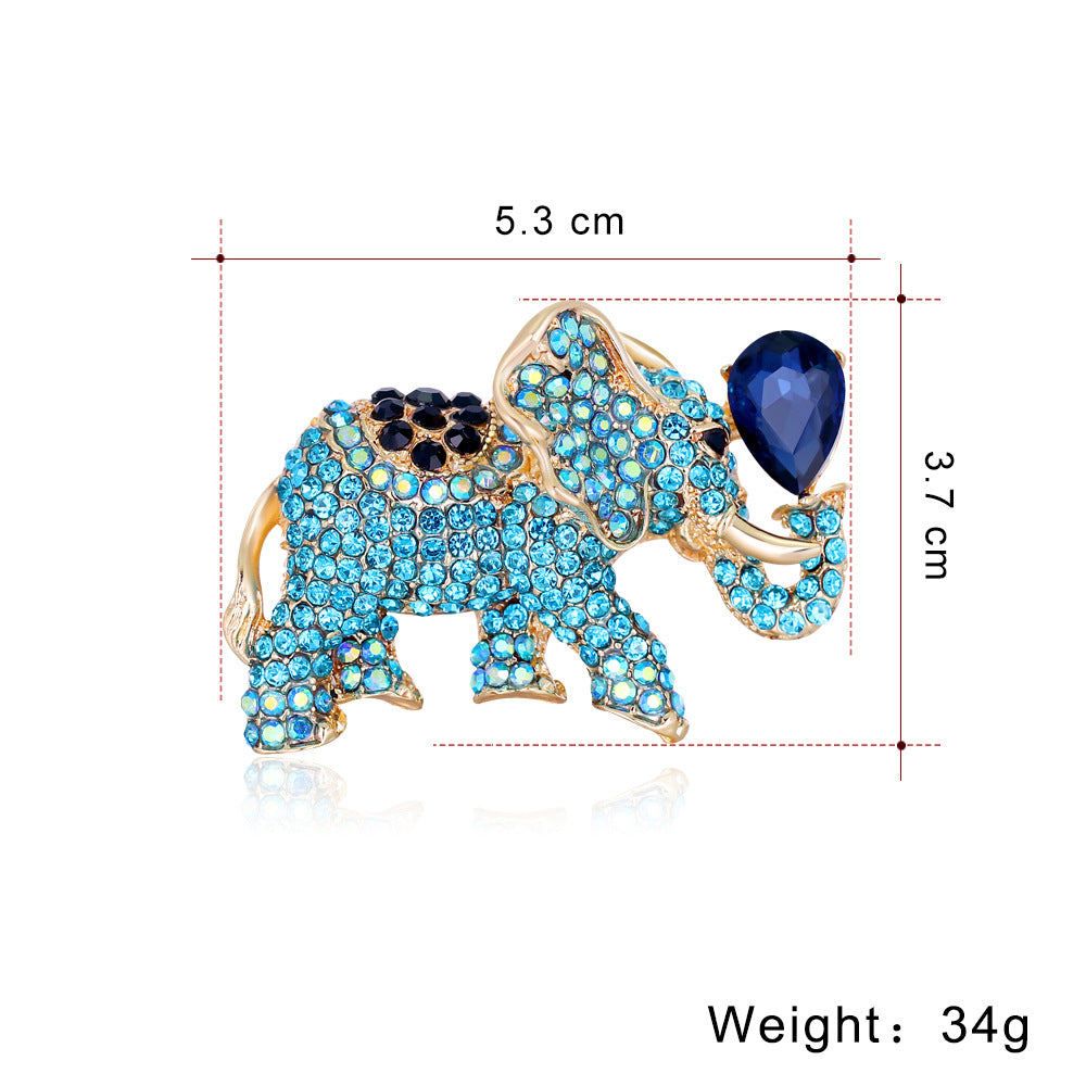 Full Diamond Acrylic Elephant Brooch