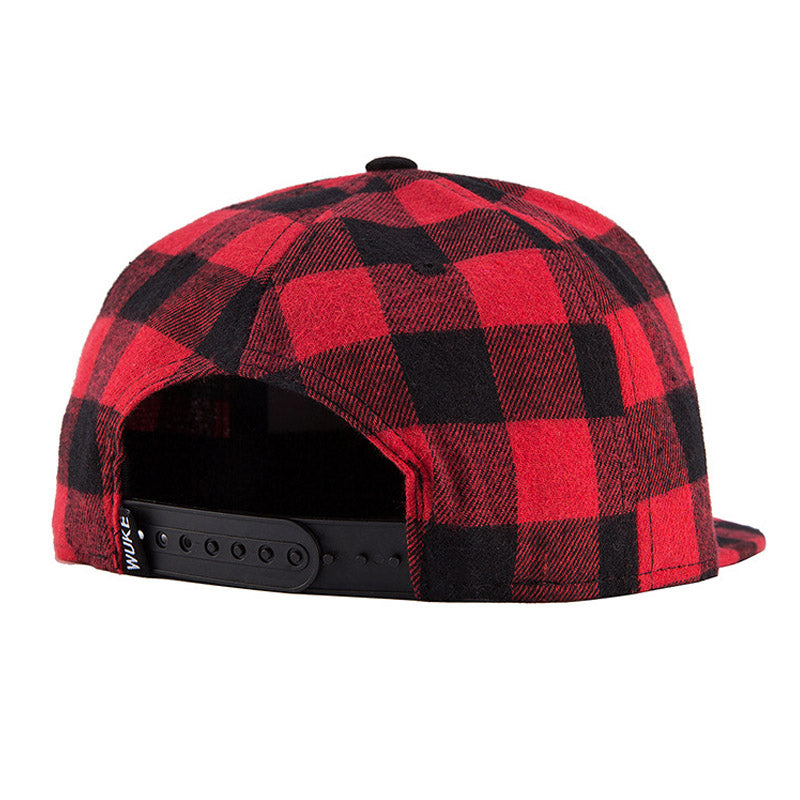 Red Black Plaid Unisex Baseball  Hat