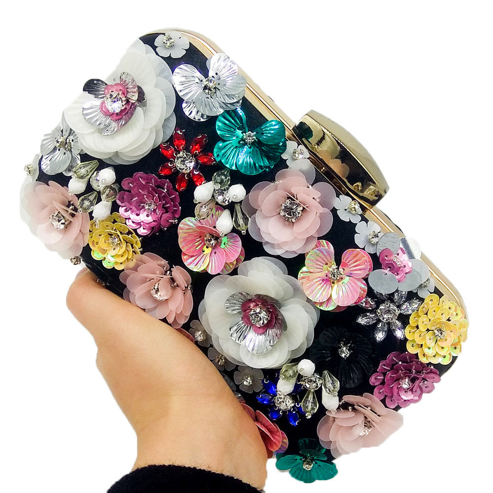 Flower Beaded Clutch