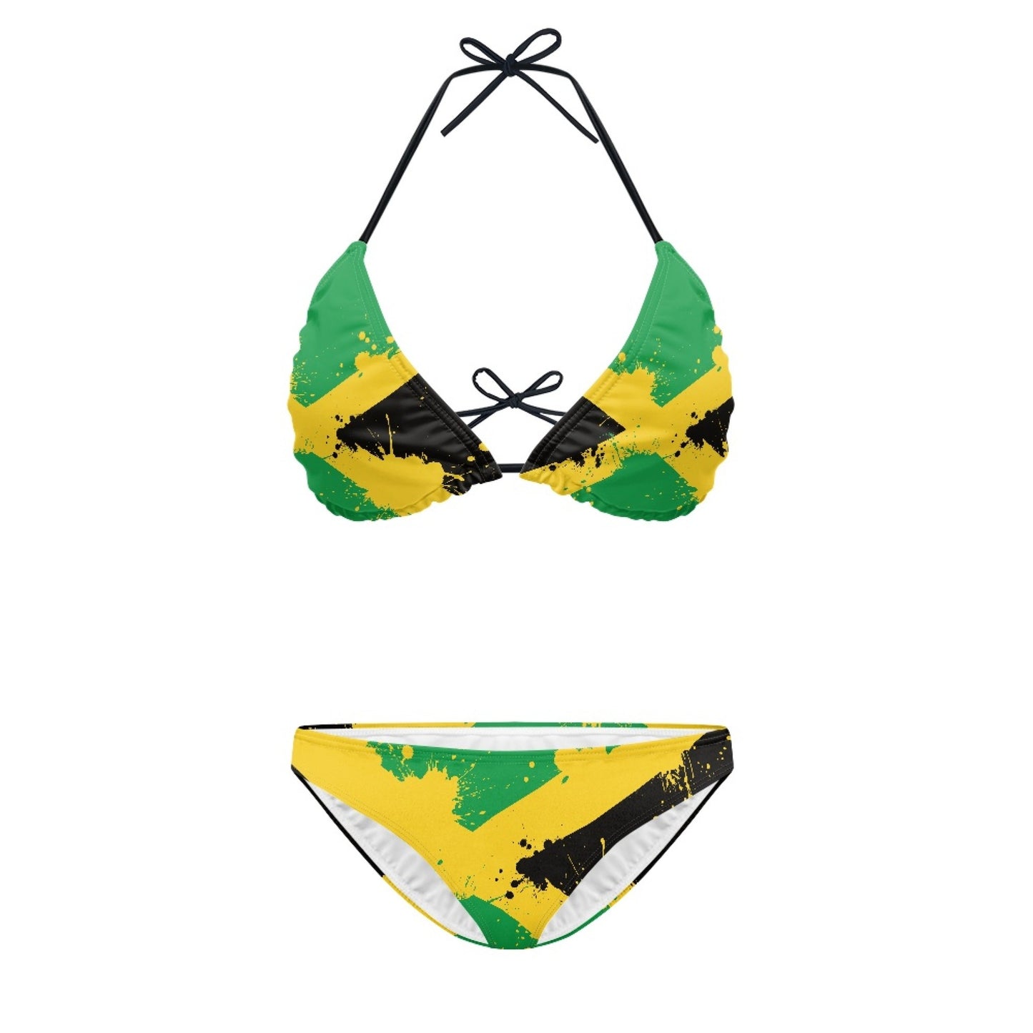 Jamaica Flag Printed Sexy Swimsuit Women's Split Bikini