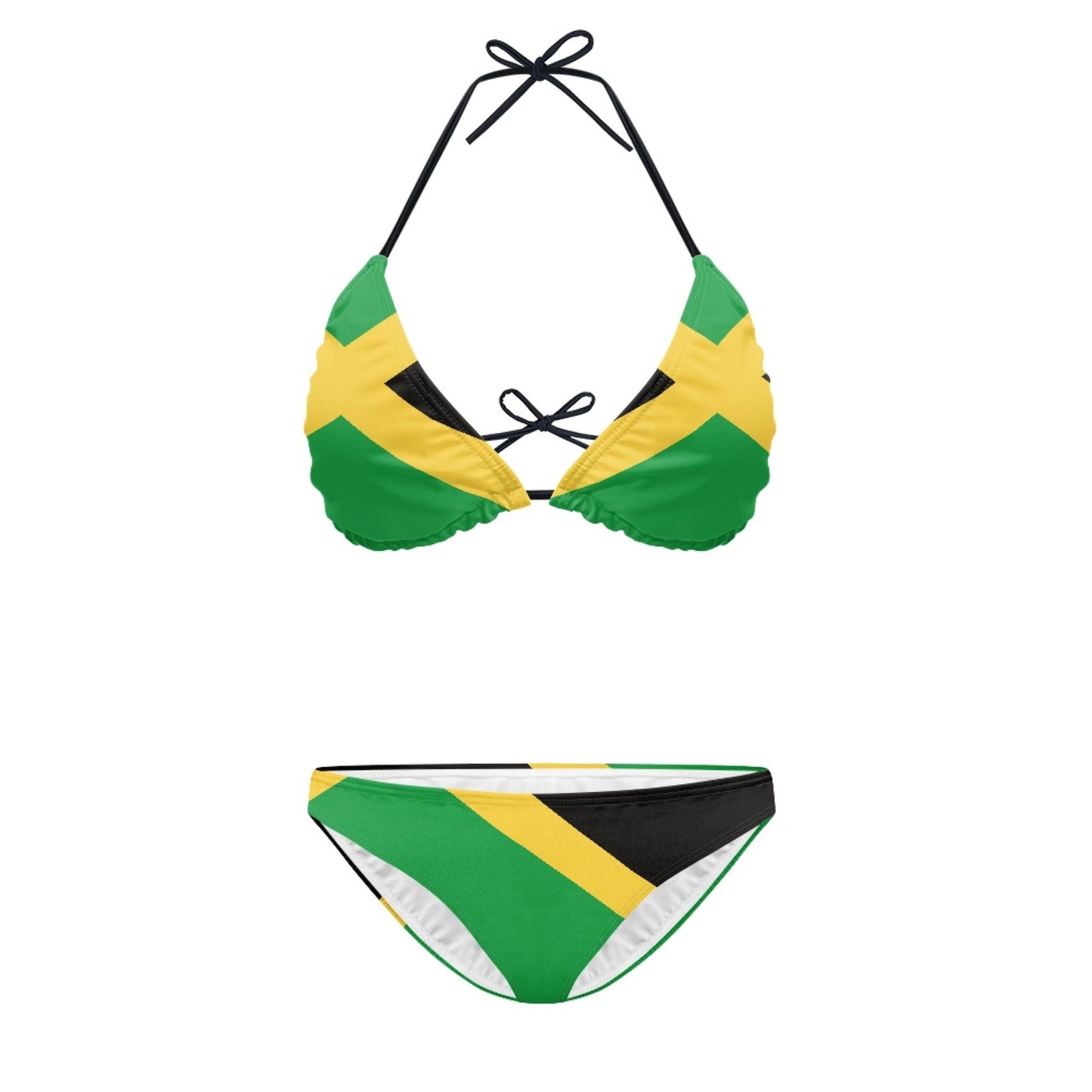 Jamaica Flag Printed Sexy Swimsuit Women's Split Bikini