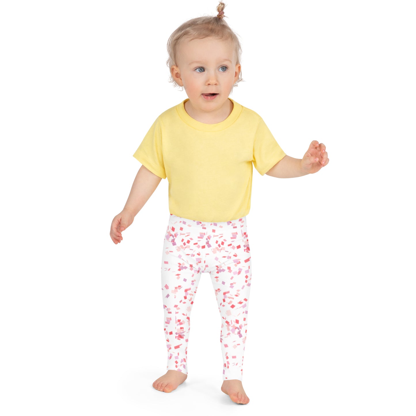 Pink and White Confetti Kid's Leggings