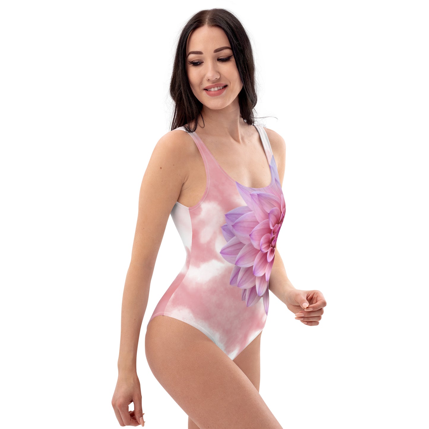 Pinky Floral One-Piece Swimsuit