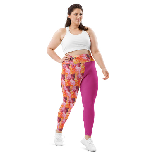 Hibiscus All-Over Print Plus Size Leggings