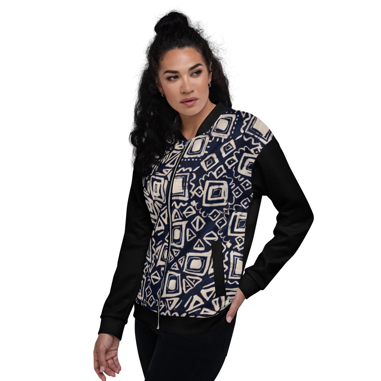 Night Print Unisex Bomber Jacket