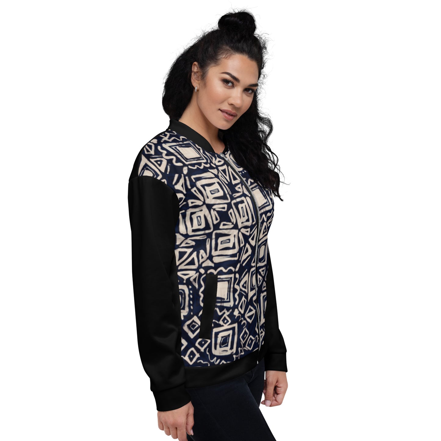 Night Print Unisex Bomber Jacket