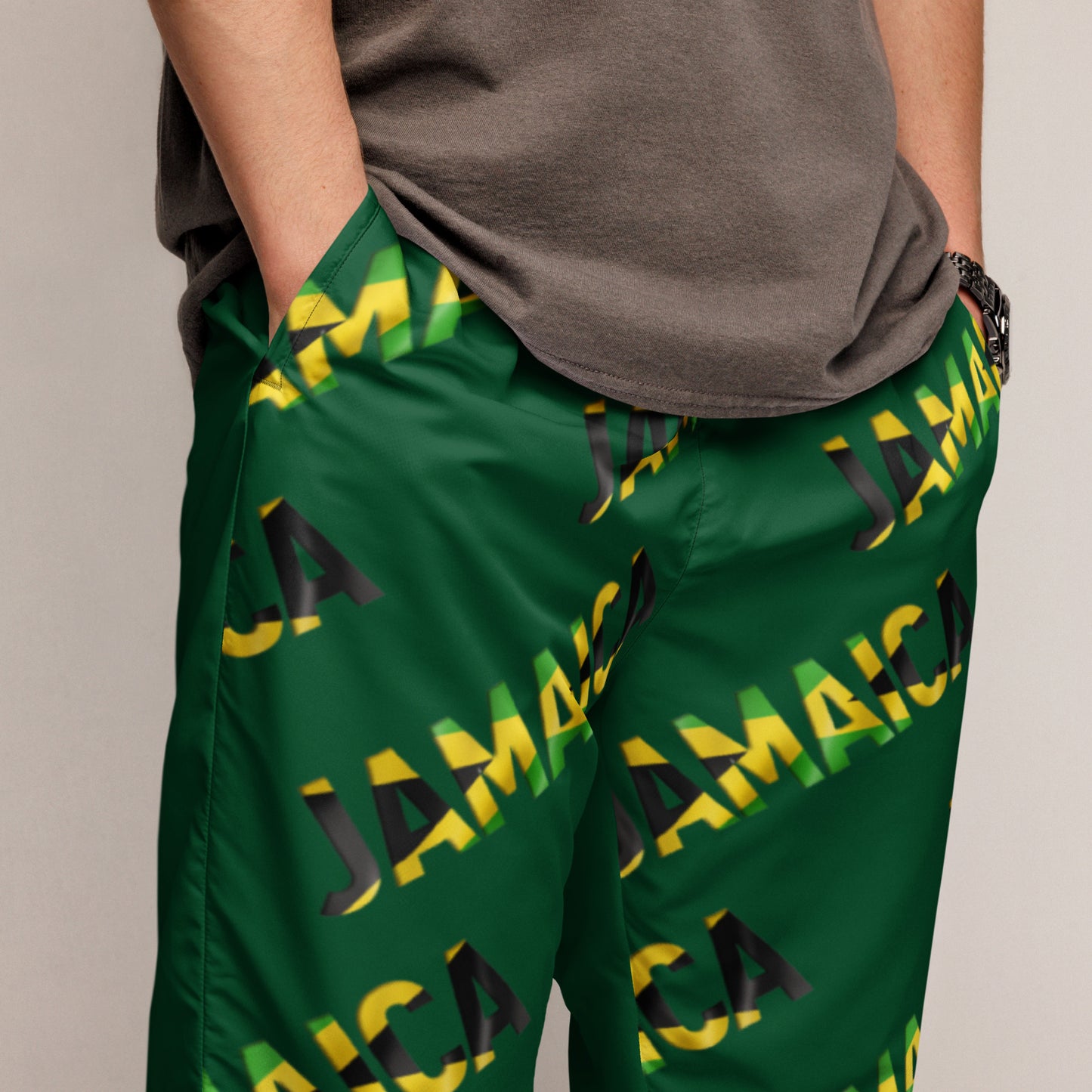 Jamaica Print Polyester Trackpants for Men