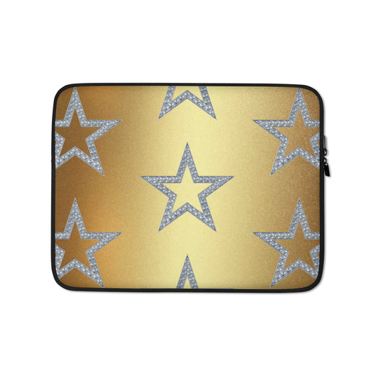 Gold and Stars Laptop Sleeve