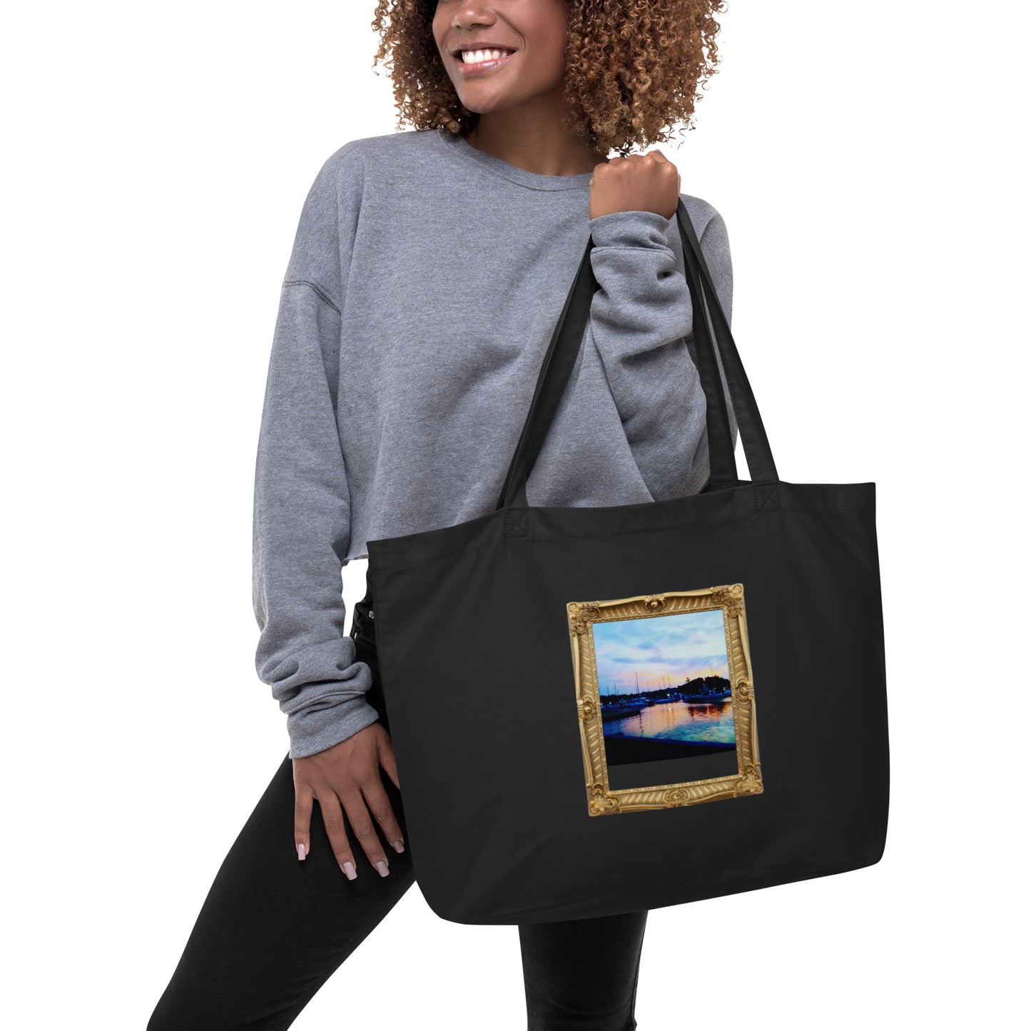 Orchard Beach Large Organic Tote Bag