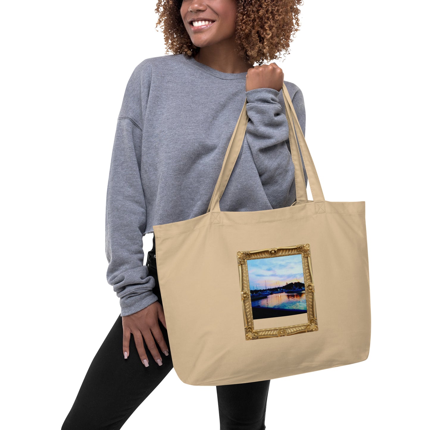 Orchard Beach Large Organic Tote Bag