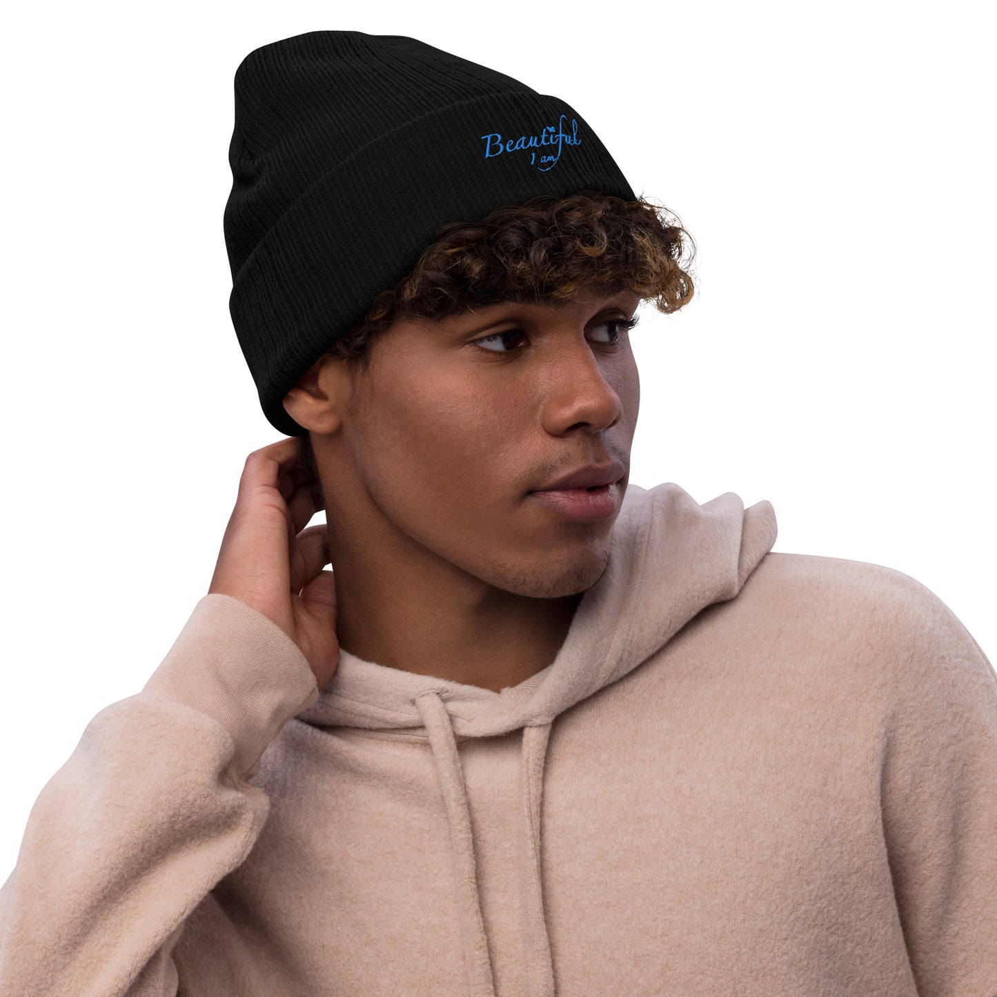 I Am Beautiful Unisex Ribbed knit beanie