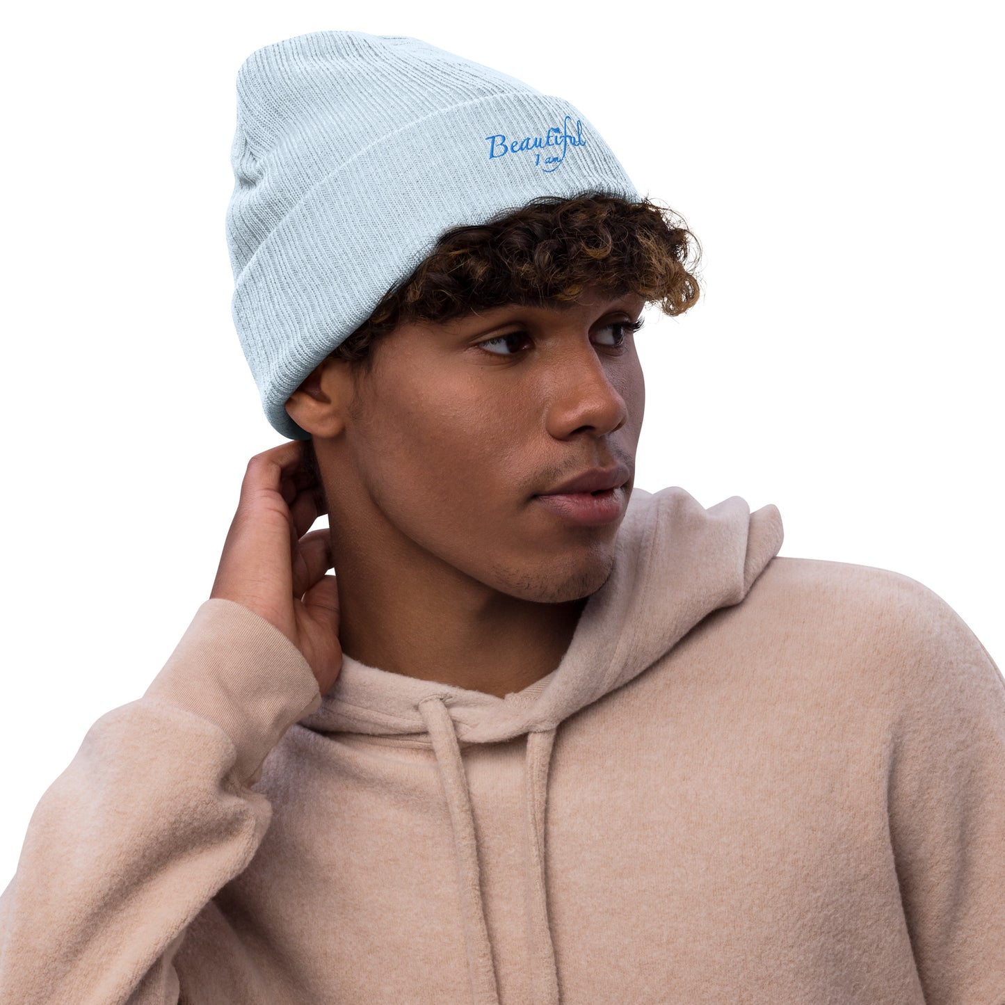 I Am Beautiful Unisex Ribbed knit beanie