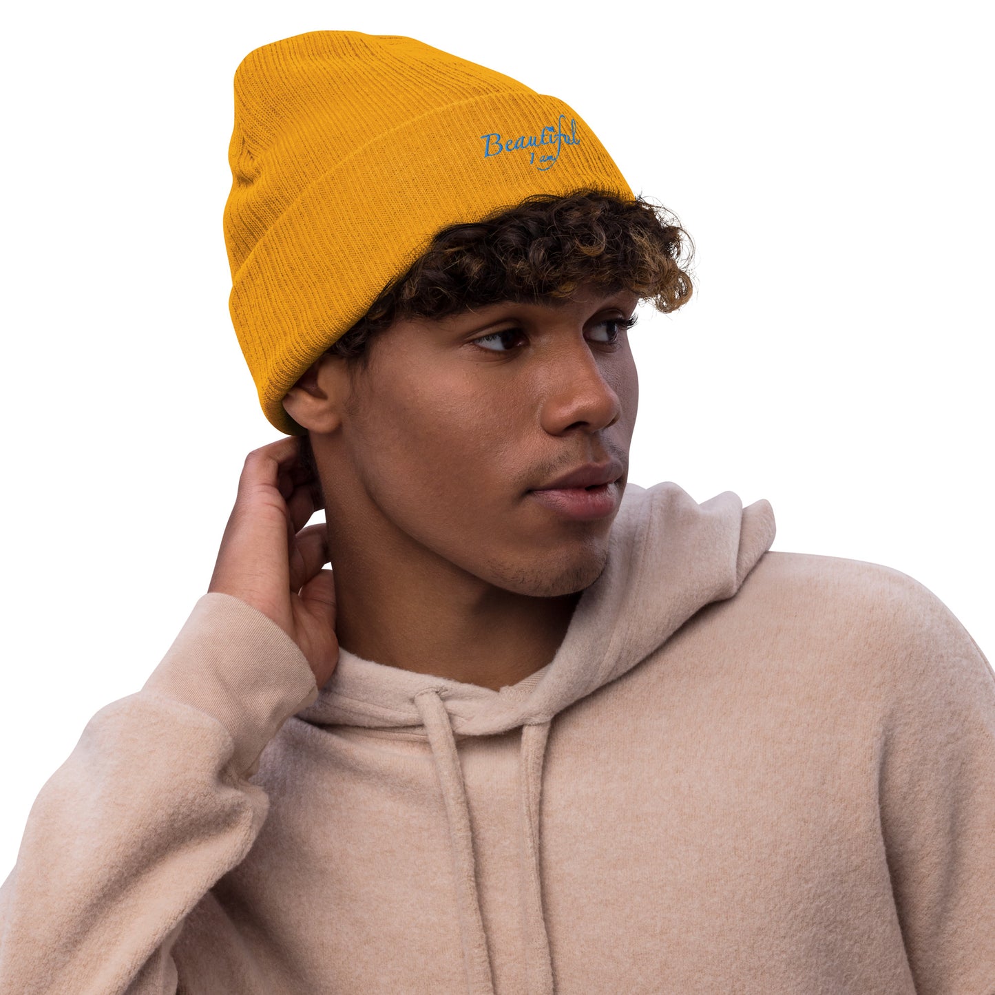 I Am Beautiful Unisex Ribbed knit beanie