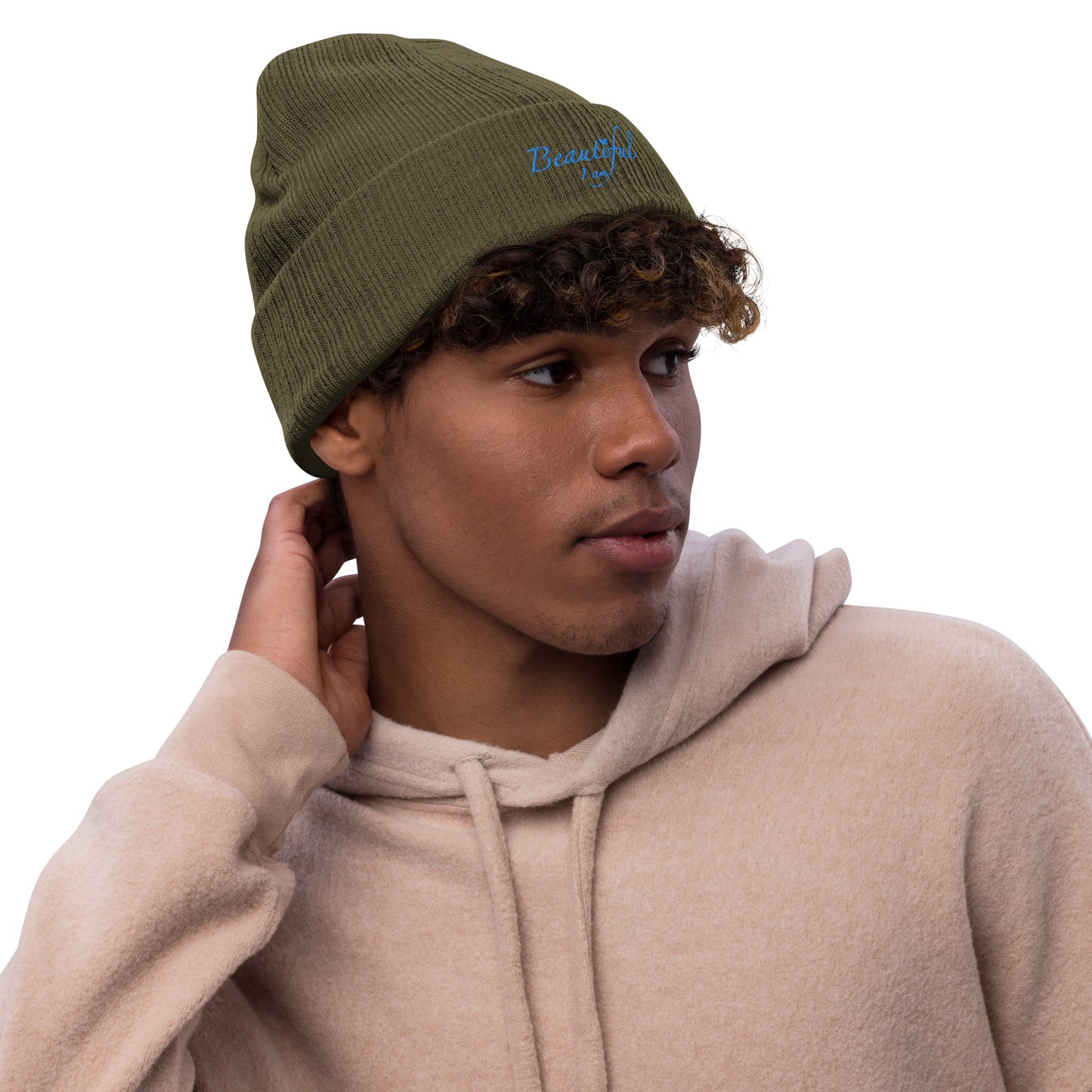 I Am Beautiful Unisex Ribbed knit beanie